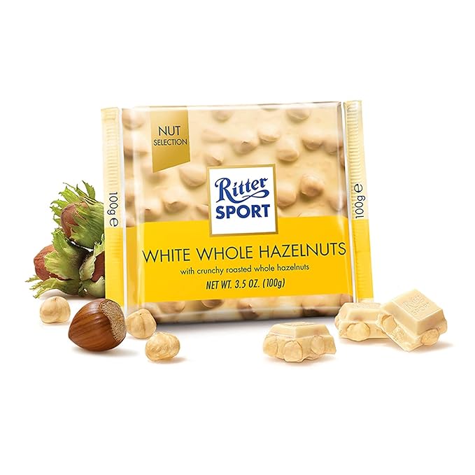 RITTER SPORT WHITE WHOLE HAZELNUTS