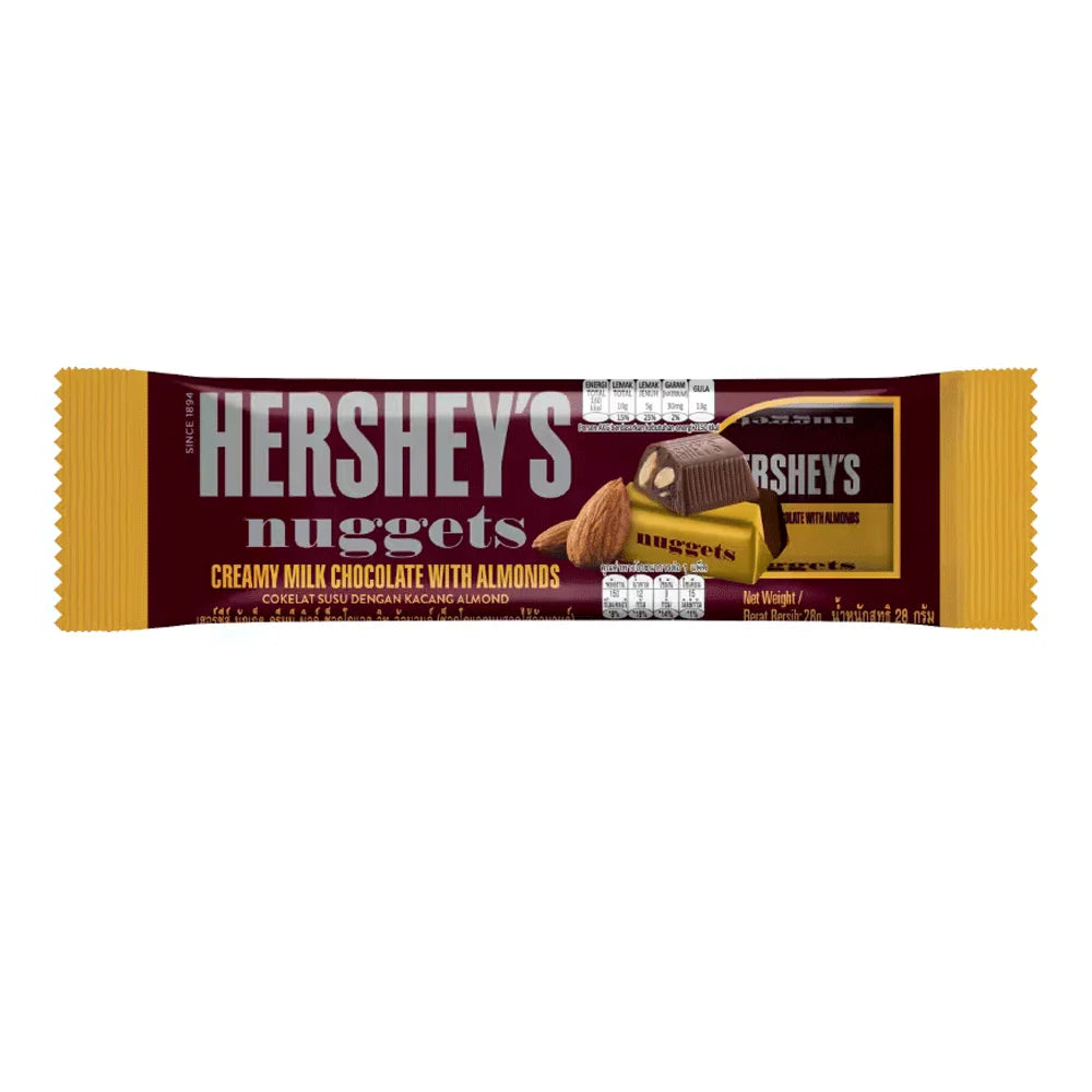Hersheys nuggets creamy milk chocolate bar 28gms