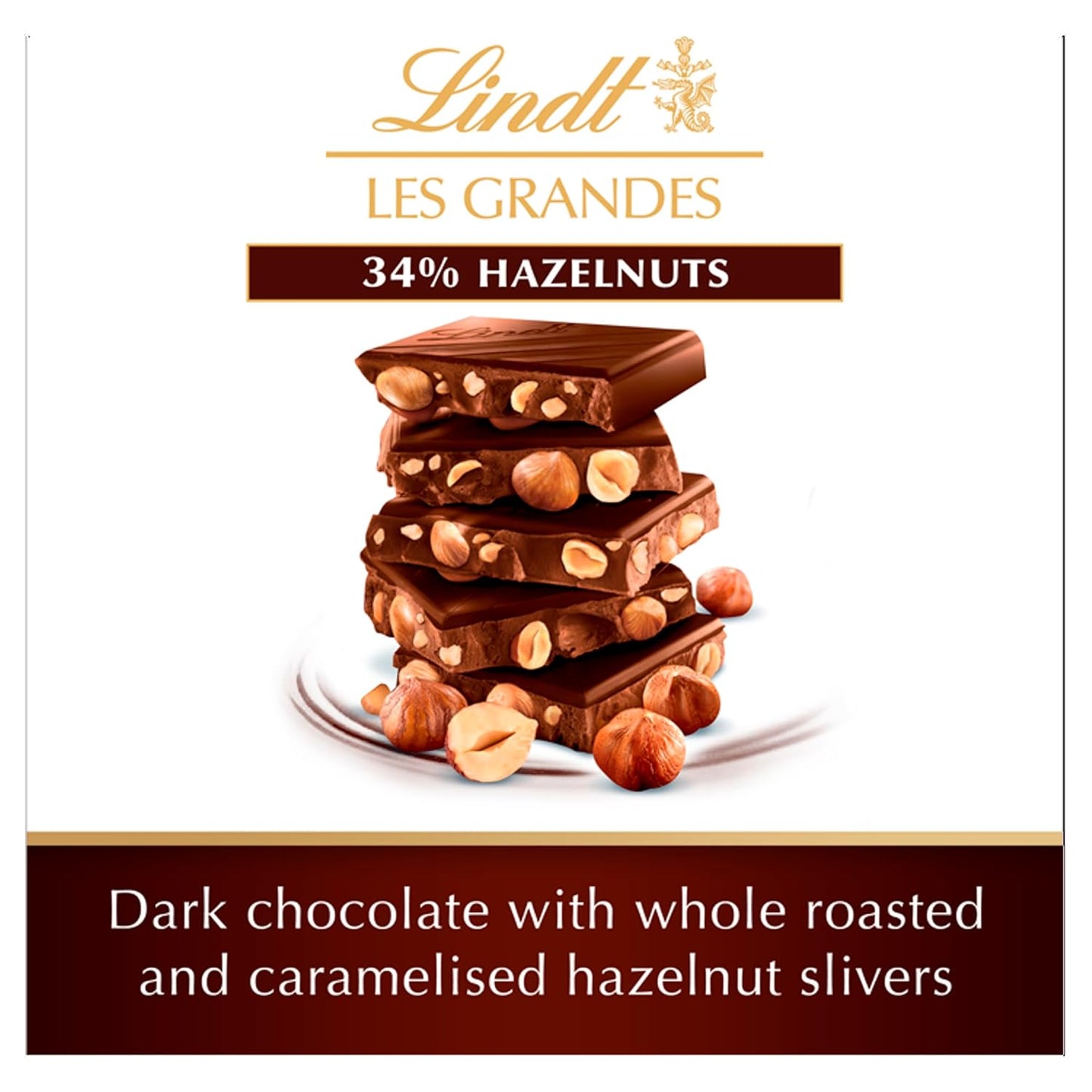Lindt Les Grand Hazelnut Dark 150G