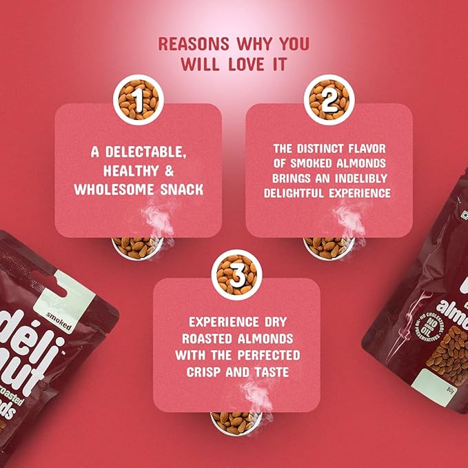 DELINUT SMOKED ALMONDS 80G