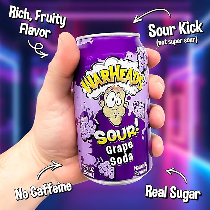 Warheads Sour Grape Soda