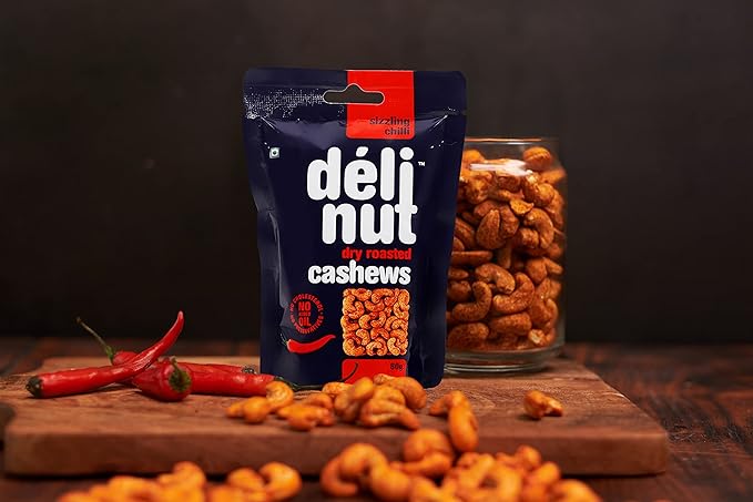 DELINUT SIZZLING CHILLI CASHEWS 80G