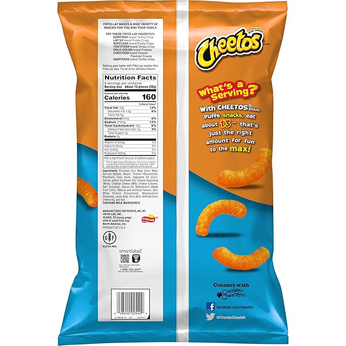 CHEETOS PUFFS CHEESE FLAVOUR 255G