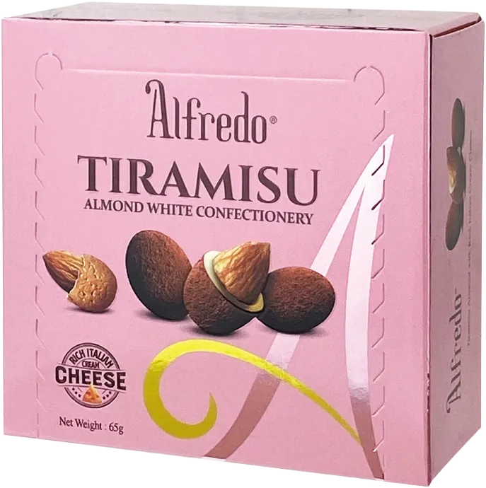 ALFREDO TIRAMISU ALMOND WHITE CHOCOLATE 65GM