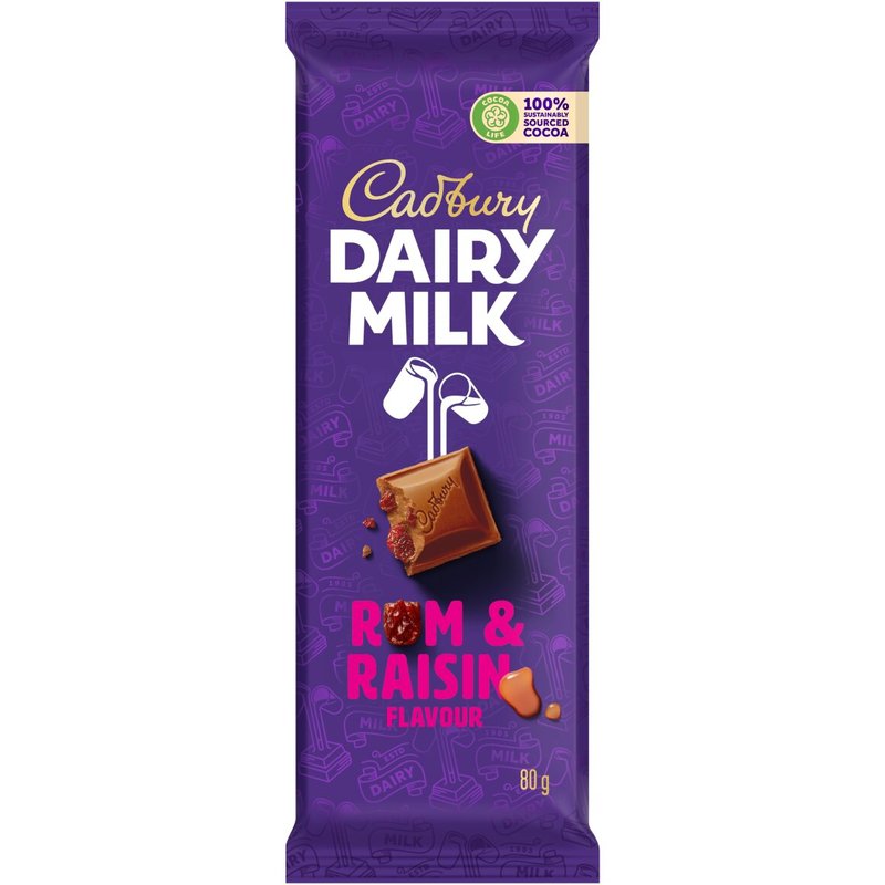 Dairy Milk Rum & Raisin 80G
