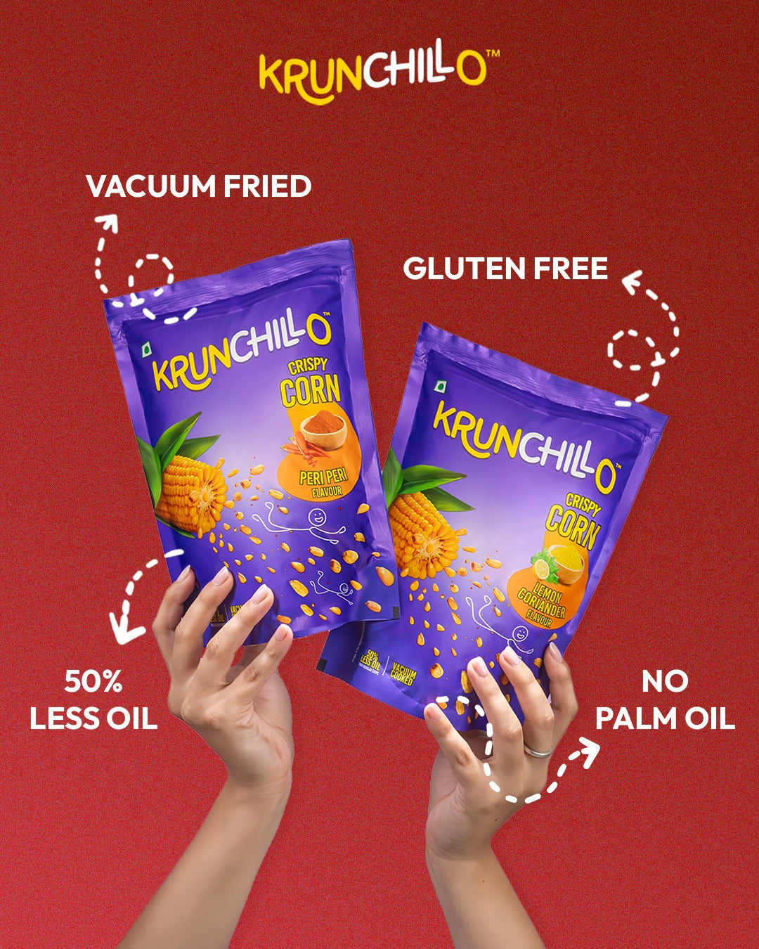Krunchilo Crispy Corn Lemon Coriander 30G
