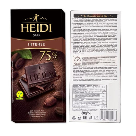 Heidi 75% Intense Dark chocolate 80g
