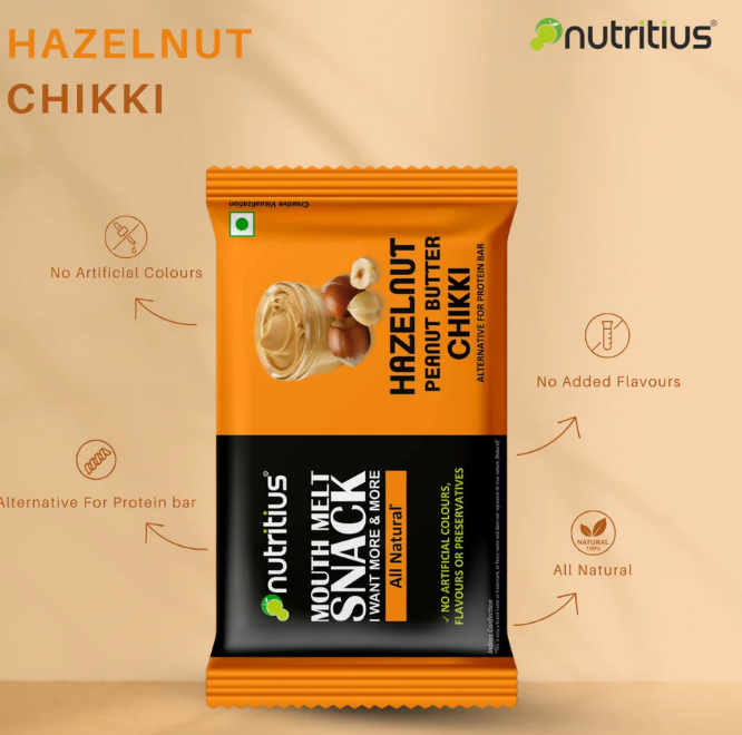 Nutritius Hazelnut Peanut Butter Chikki