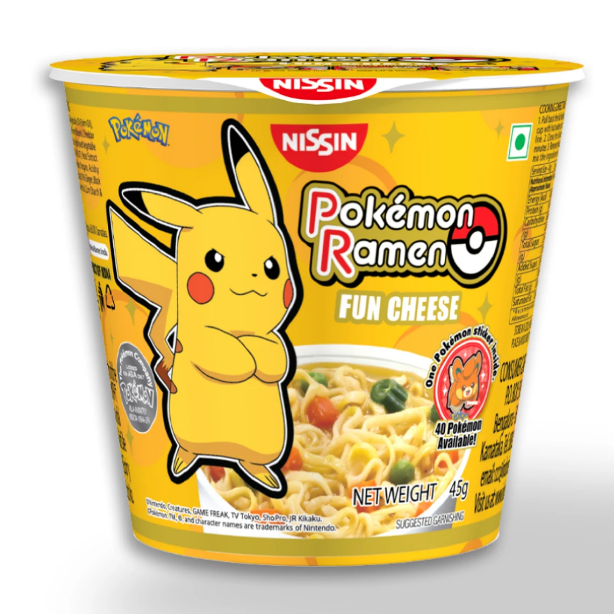 Nissin Pokeman Veg Cheese Ramen 45G