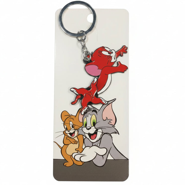 Tom n Jerry Rotating Metal Keychain
