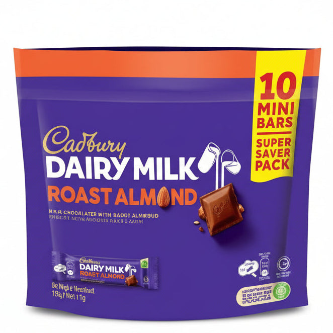 Dairy Milk Roasted Almond mini Packet 125G