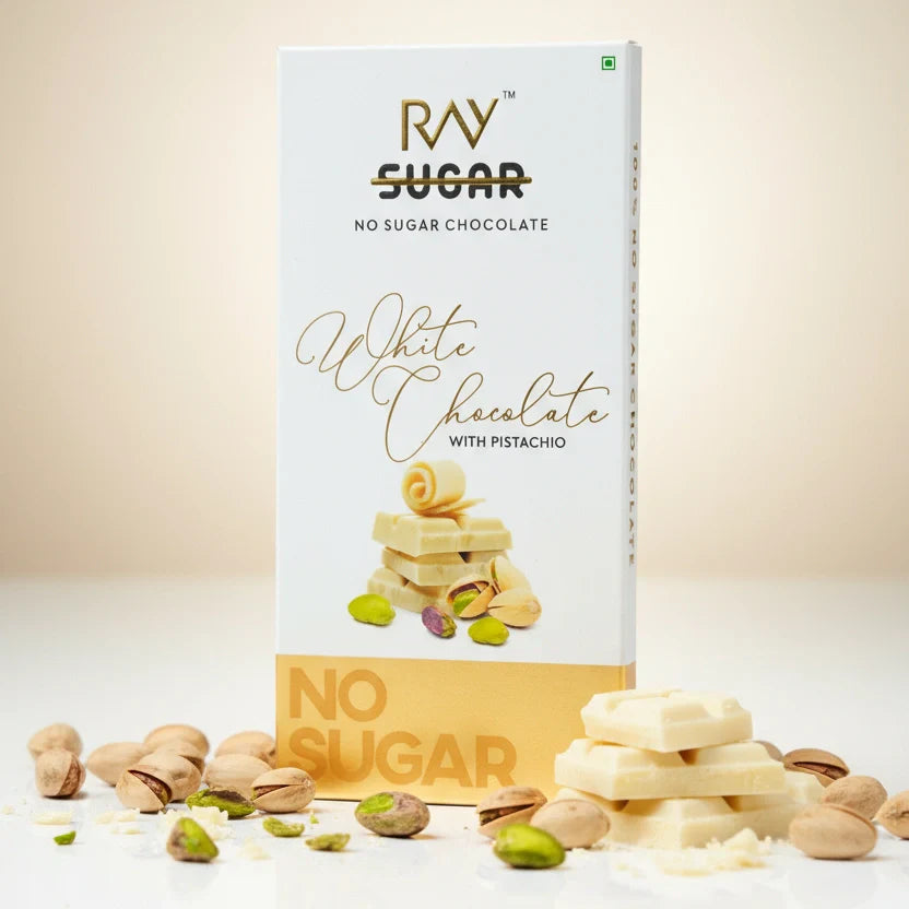 RAY WHITE CHOCOLATE WITH PISTACHIO 80GM