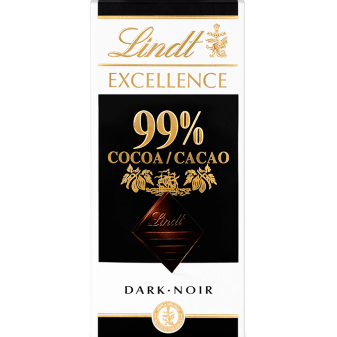 Lindt Excellence Intense Dark 99% Cocao Chocolate Bar