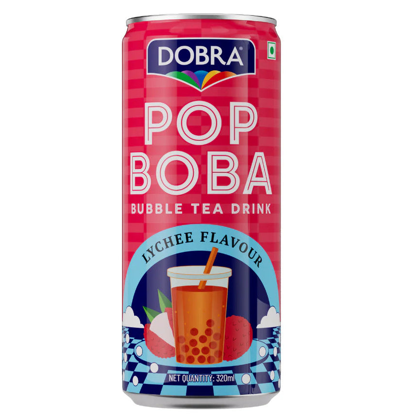 Dobra Pop Boba Bubble Tea Lychee