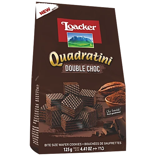 Loacker Quadratini Double Chocolate 125G