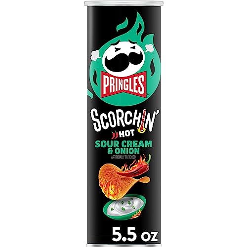 PRINGLES HOT SCORCHIN SOUR CREAM ONION158G