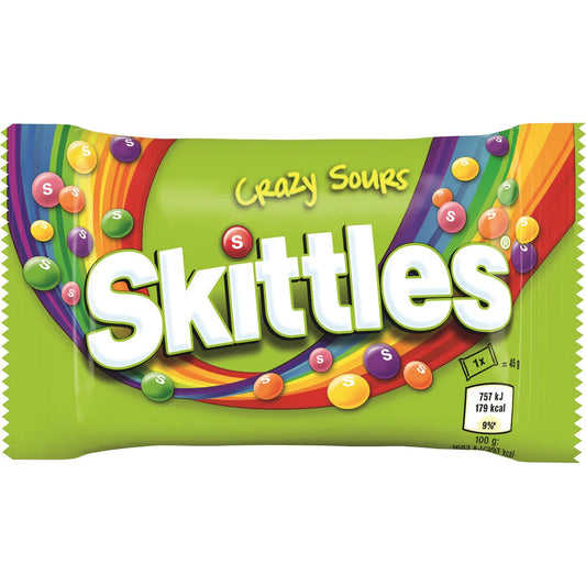 SKITTLES CRAZY SOUR CANDY 45G