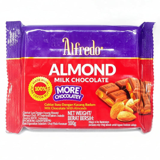 ALFREDO BAR ALMOND MILK CHOCOLATE 100GM