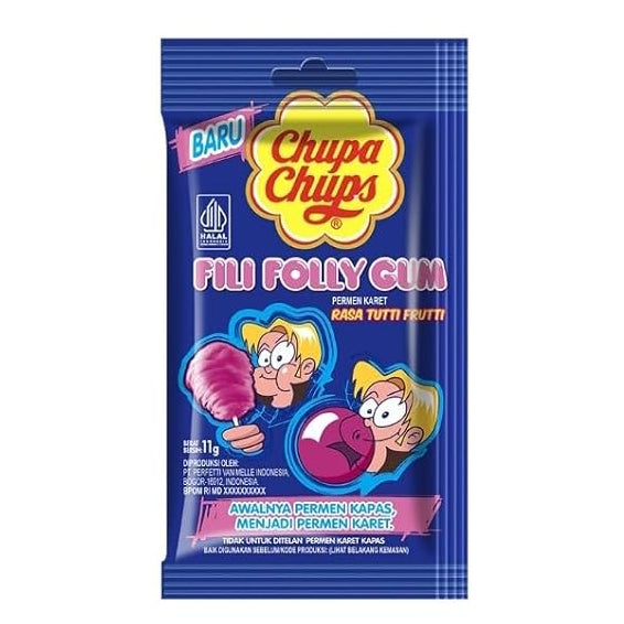 Chupa chups filly folly gum rasa tutti frutti