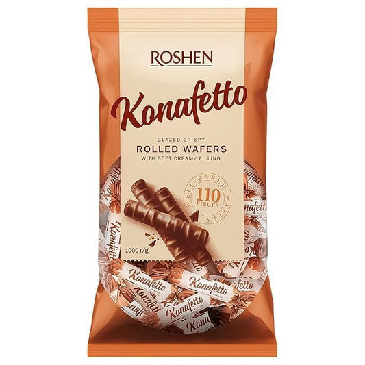 ROSHEN 1KG PKT KONAFETTO ROLLED WAFERS