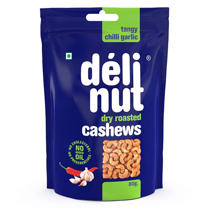 DELINUT TANGY CHILLI CASHEWS 80G