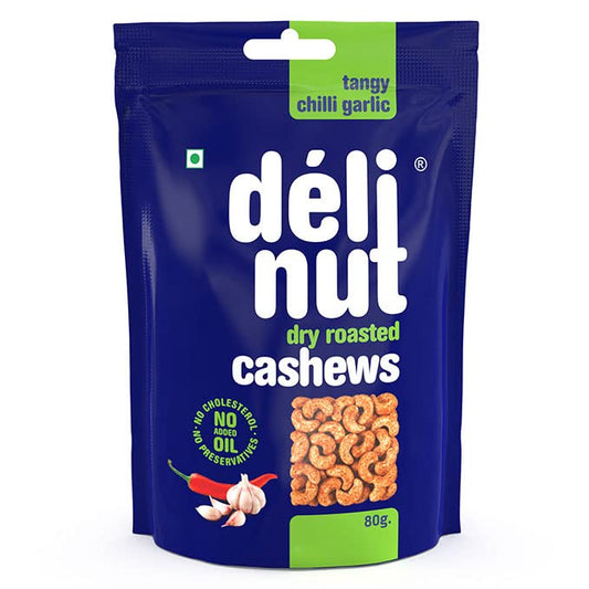 DELINUT TANGY CHILLI CASHEWS 80G