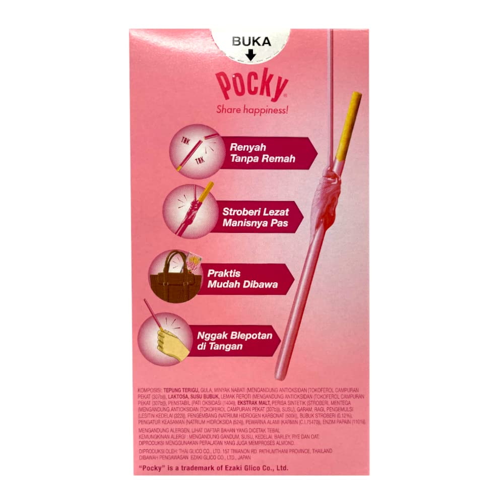 GLICO POCKY STRAWBERRY STICKS 45G