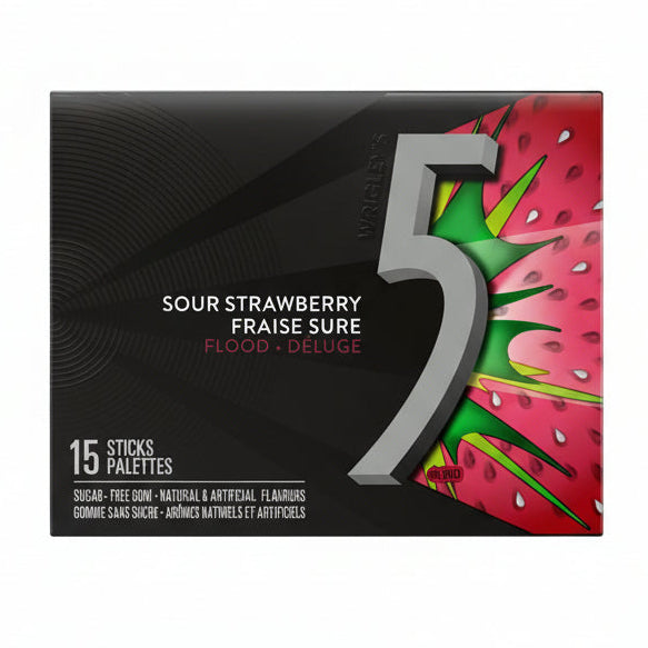 5 Gum Sour Strawberry