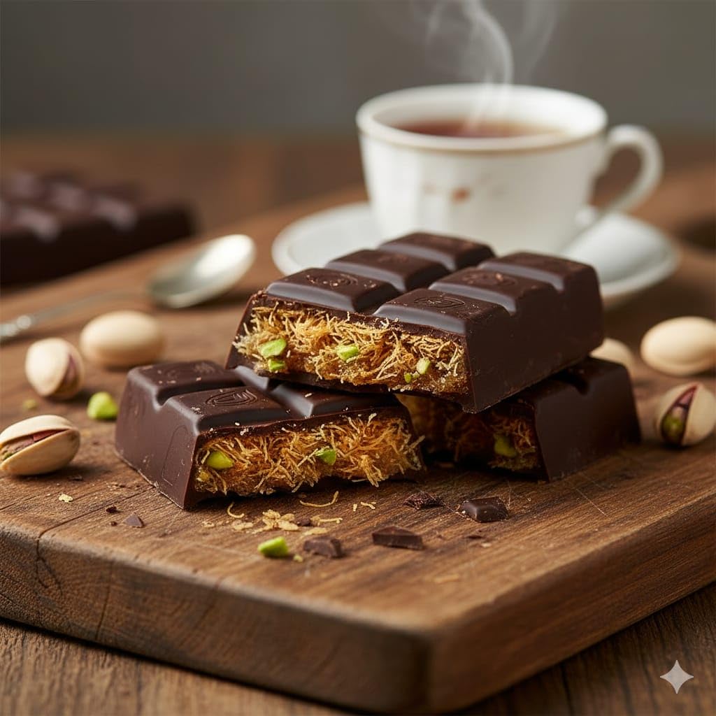 Godiva Pistachio & Kunafah Dark Chocolate Belgium 1926