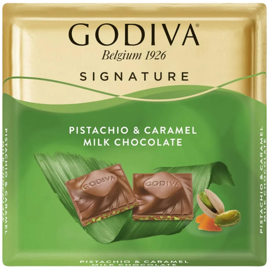 GODIVA SIGNATURE BAR PISTACHIO & CARAMEL 60G