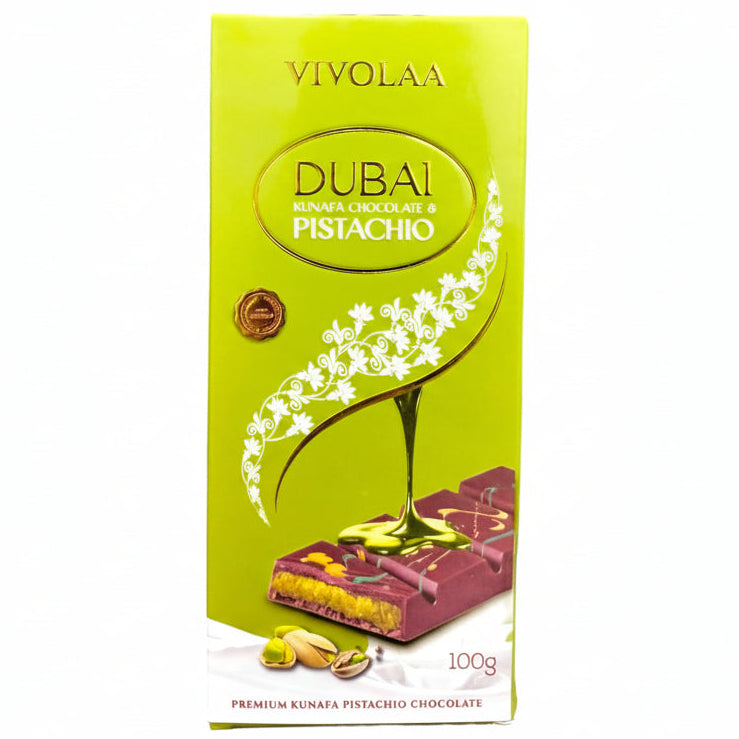 VIVOLAA DUBAI KUNAFA PISTACHIO BAR 100GM