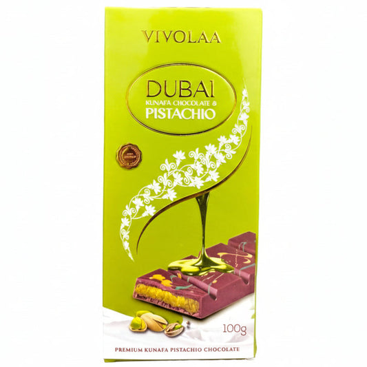 VIVOLAA DUBAI KUNAFA PISTACHIO BAR 100GM