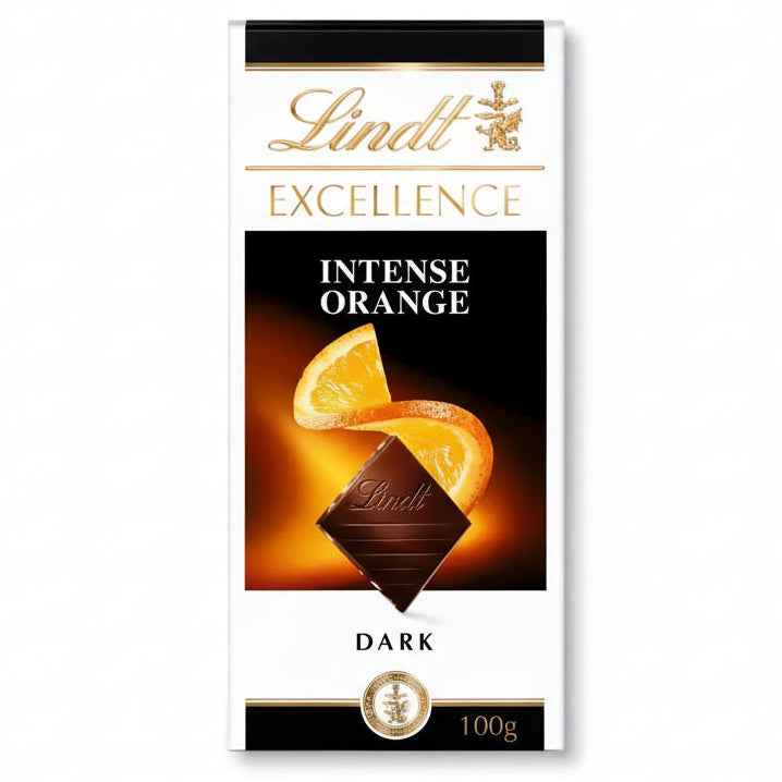 LINDT EXCELLENCE BLACK INTENSE ORANGE 100G