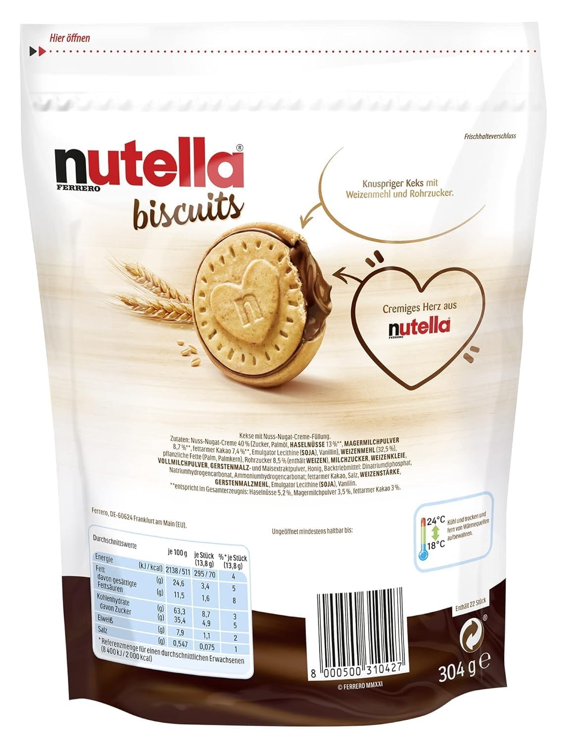 NUTELLA BISCUITS 276G