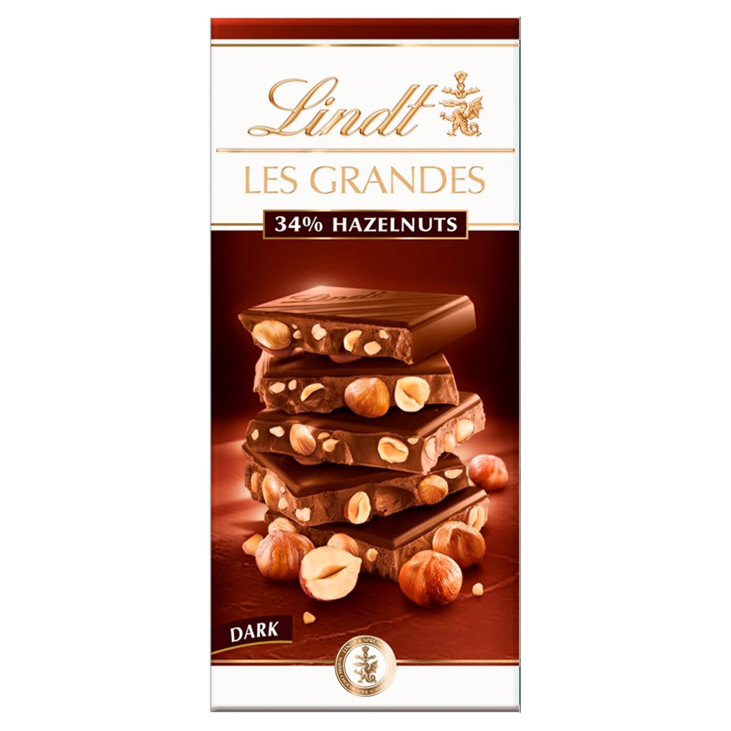 Lindt Les Grand Hazelnut Dark 150G