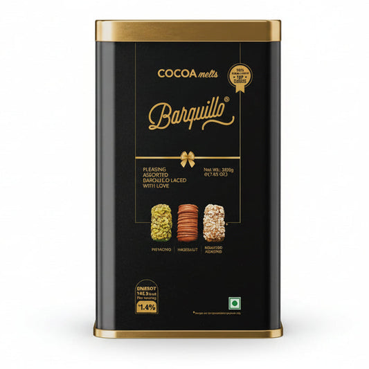 COCOA MELTS BARQUILLO ASSORTED TIN