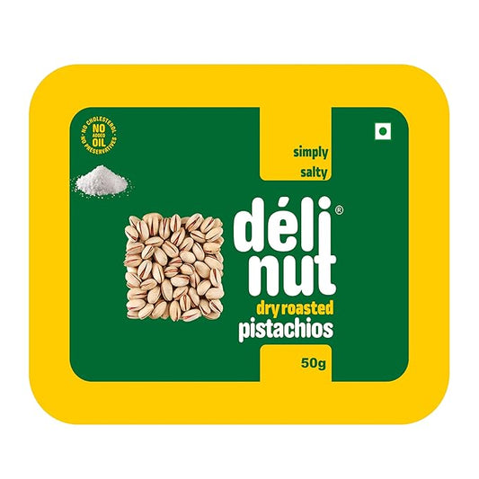 DELINUT SIMPLY SALTY PISTACHIOS 50G