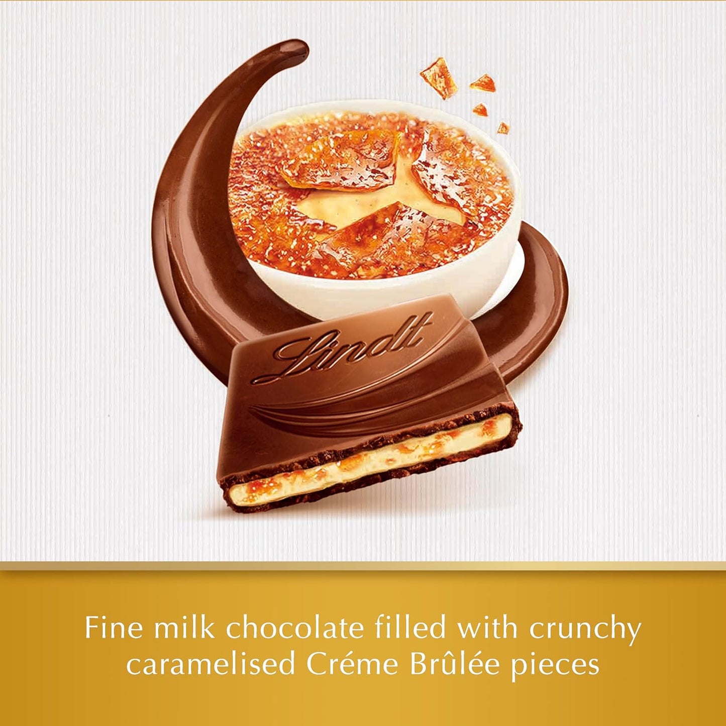 LINDT CREATION BAR CREME BRULEE 150GM