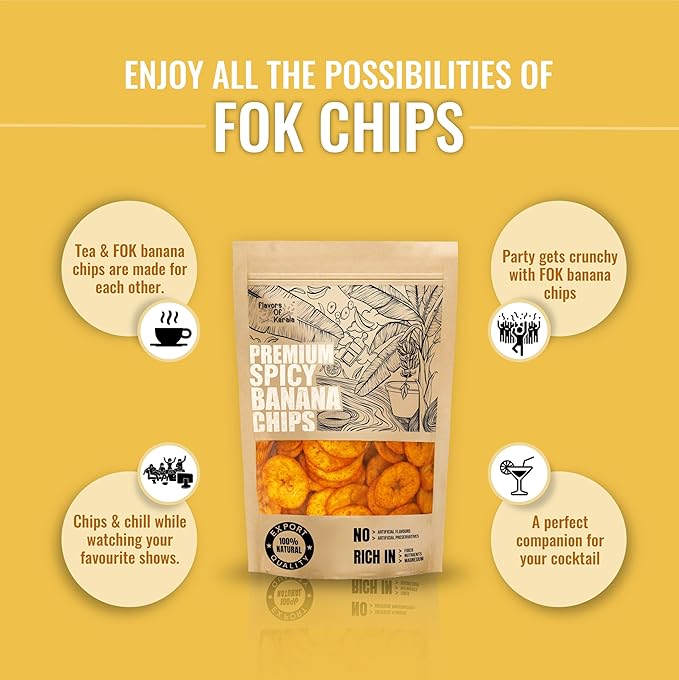 Flavours Of Kerala BANANA CHIPS SPICY 200G