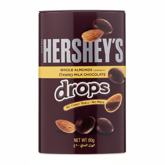 HERSHEYS DROP TIN ALMONDS 60GM