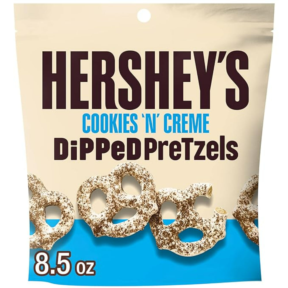 Hersheys Cookies and Cream Dipped Pretzels