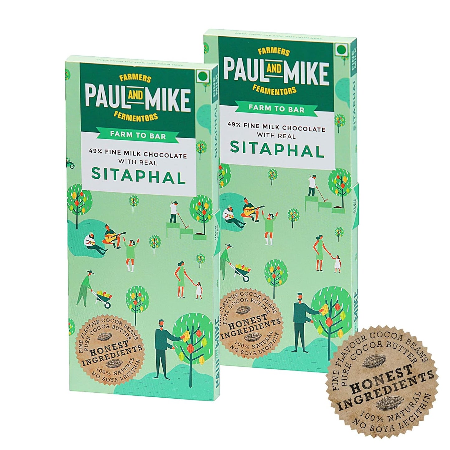 Paul & Mike  Milk Sitaphal Chocolate 68G
