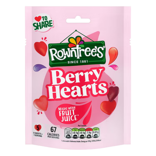 Rowntrees Berry Hearts 115G