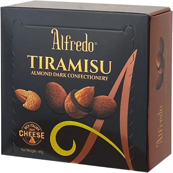 ALFREDO TIRAMISU ALMOND DARK CHOCOLATE 65GM