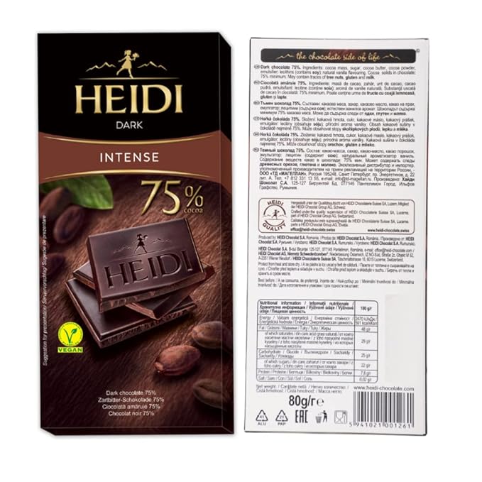 Heidi 75% Intense Dark chocolate 80g