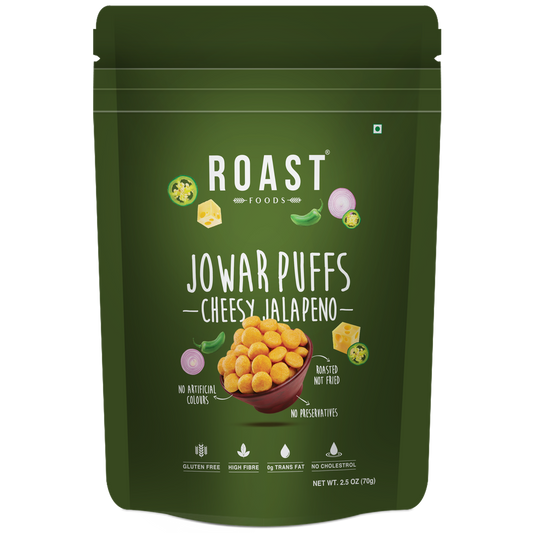 Roast Jowar Puffs Cheesy Jalapeno
