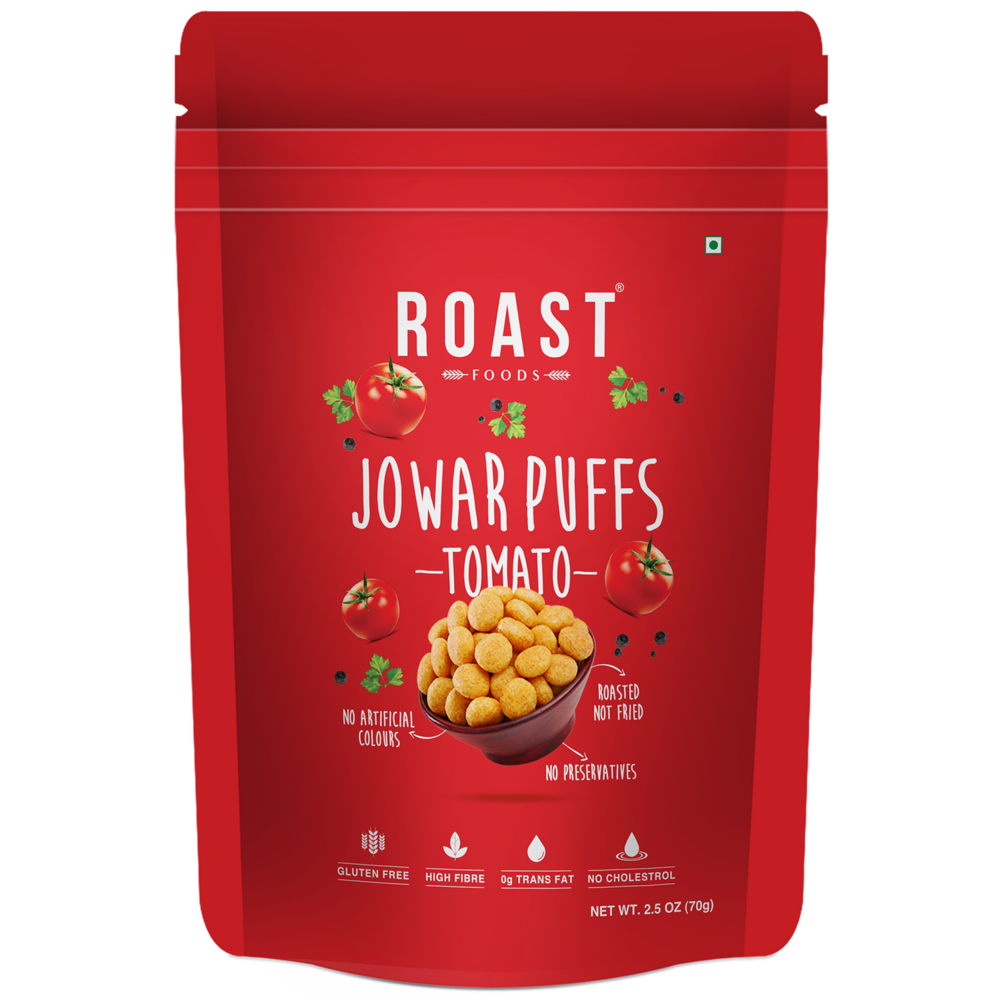 Roast Jowar Puffs Tomato