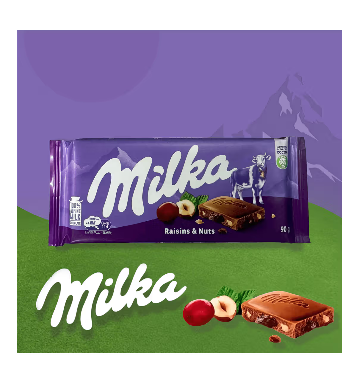 Milka Raisins & Nuts 90G