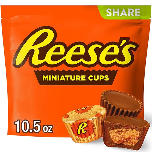 Reese's Miniature Cups Milk Chocolate & Peanut Butter Share Pack, 297 Grams