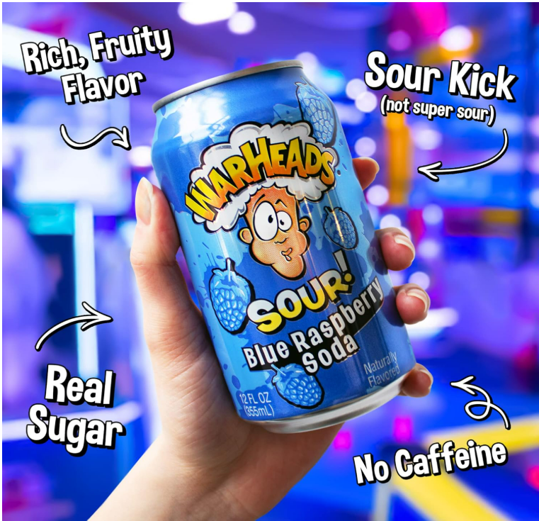 Warheads Blue Raspberry Soda